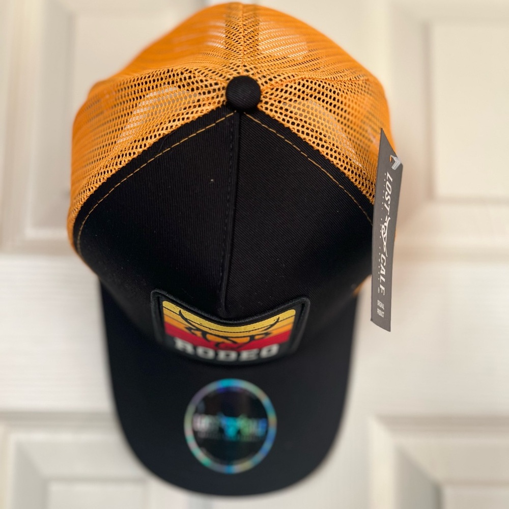 Lost Calf Rodeo Black and Orange Cap * New - Picture 2 of 7
